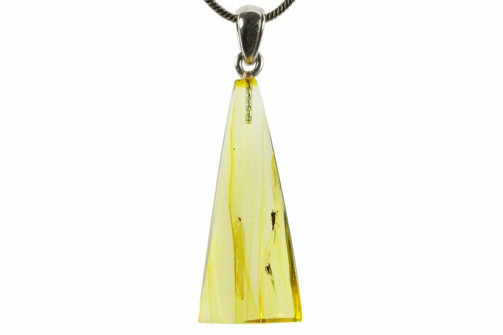 Polished Baltic Amber Pendant (Necklace) - Contains Flies! #367358
